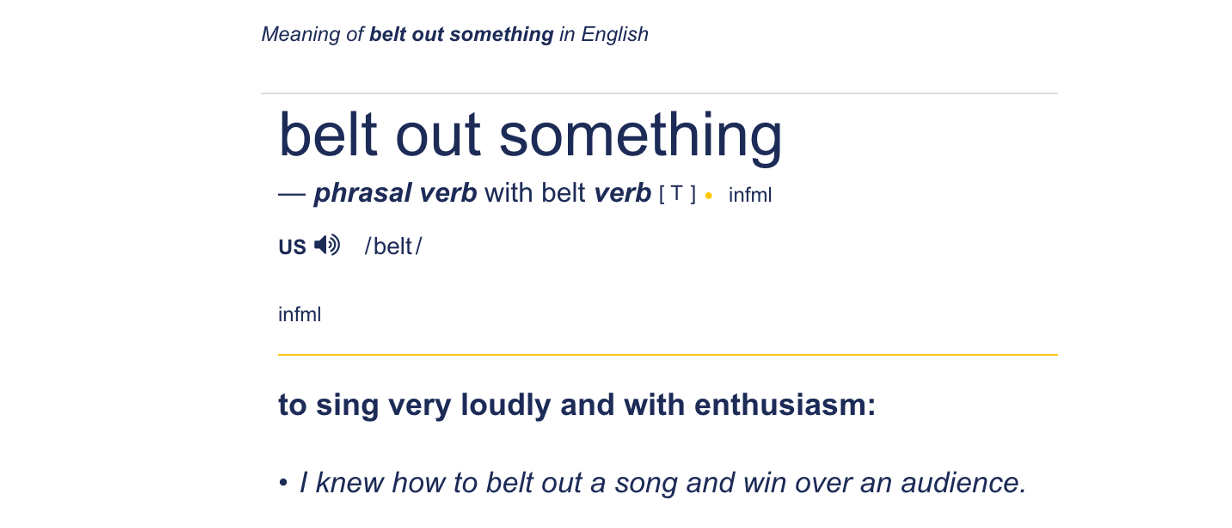 Belt shop out definition